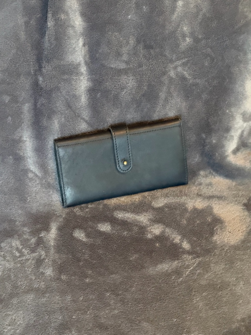 Classic Black Leather Long Wallet